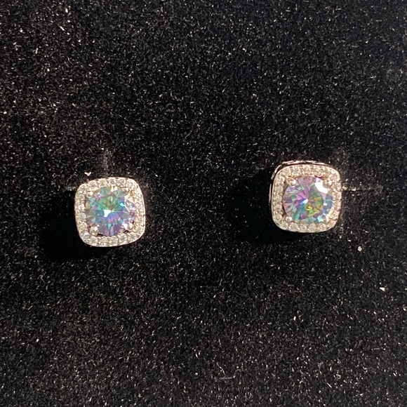 Jewelry - Iridescent Silver Stud Earrings